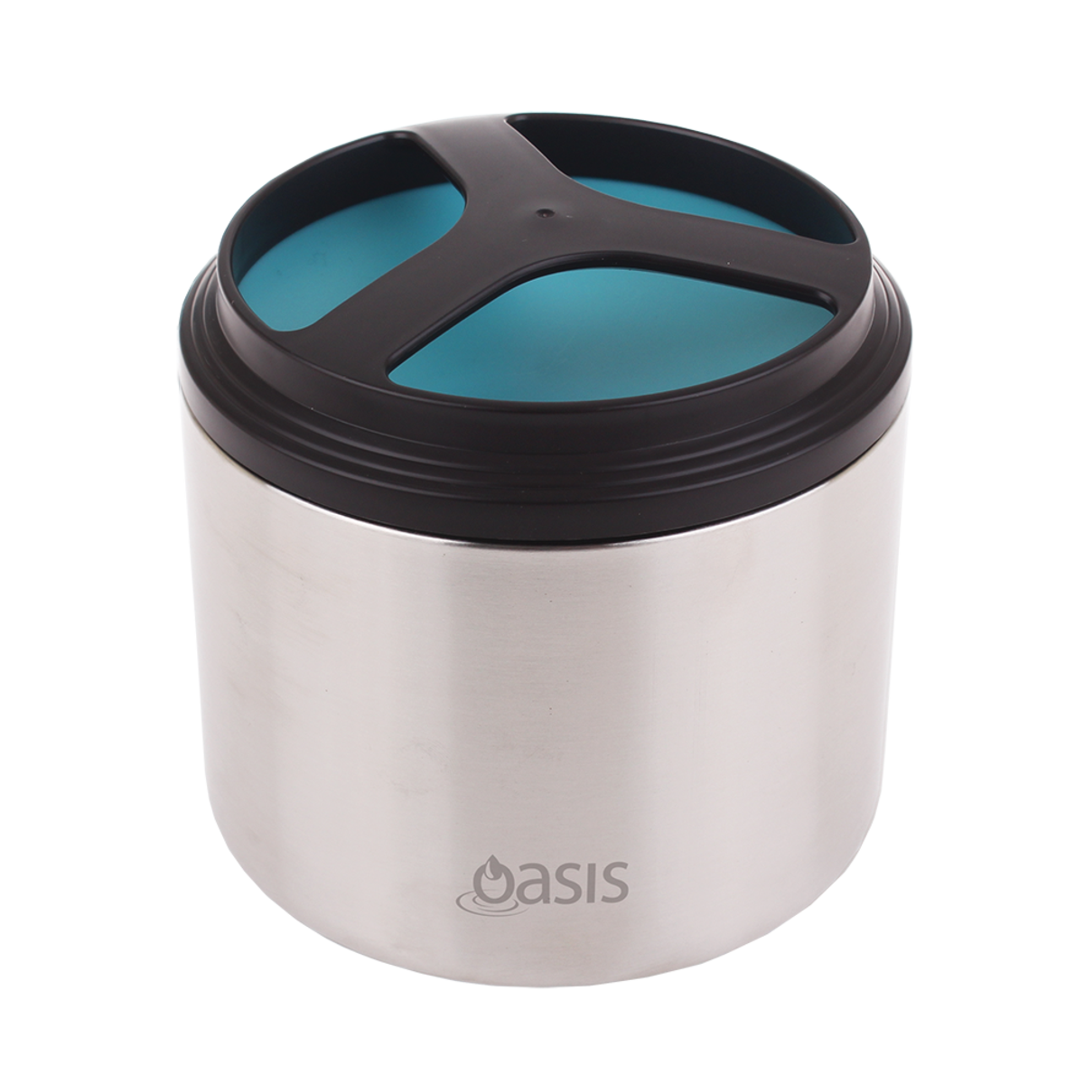 Oasis Vacuum Insulated Food Container 1L Turquoise STEEL & GLASS