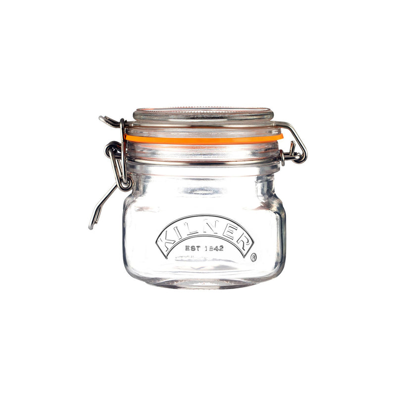 KILNER Square Clip Top Jar, 250ml
