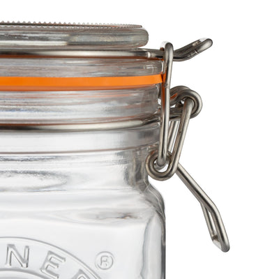 KILNER Square Clip Top Jar, 250ml