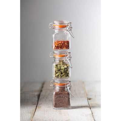 KILNER Square Clip Top Spice Jar , 70ml