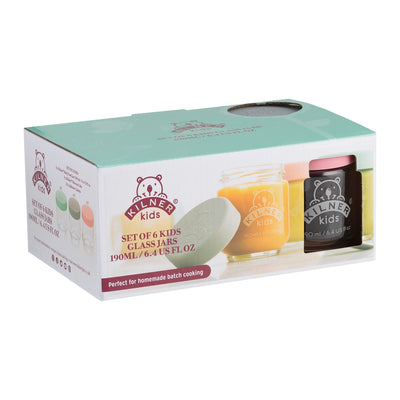 KILNER Set of 6 Kids Jar 190ml