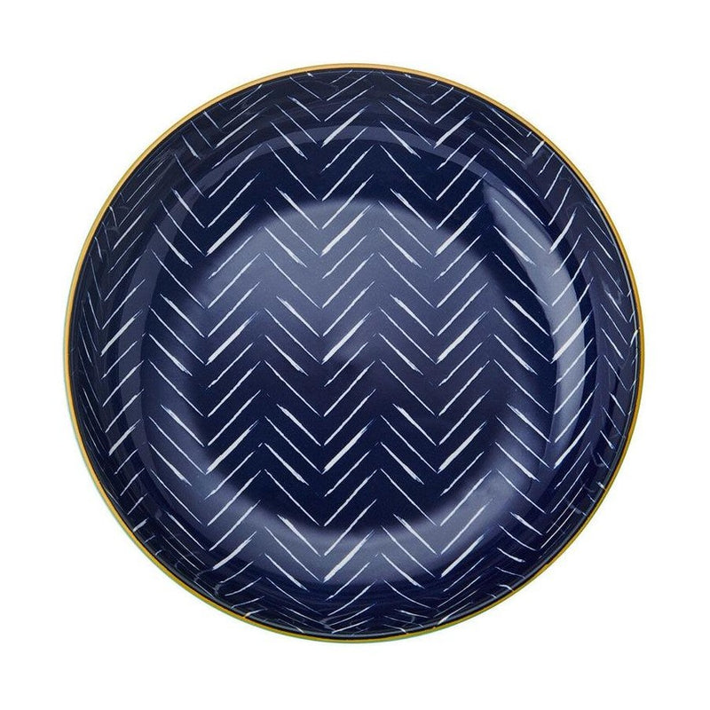 Mikasa Coupe Pasta Dinner Bowl 21cm Indigo Chevron