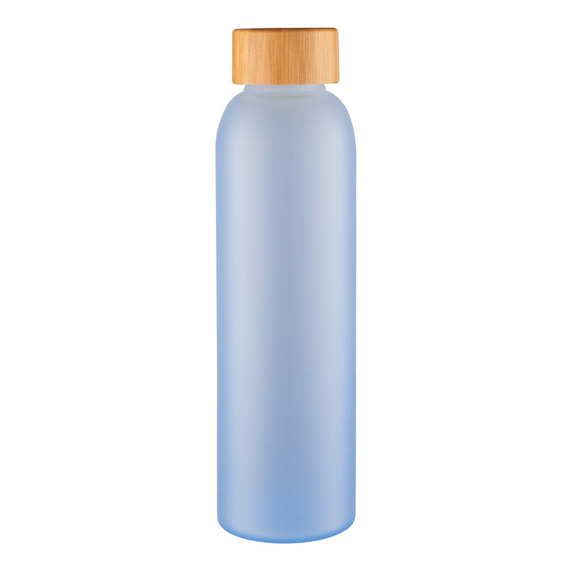 Avanti - Velvet Coated Glass Water Bottle - 550ml - Frosted Blue