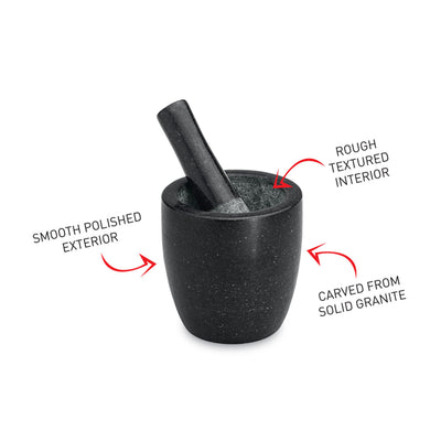 Avanti - Conical Mortar And Pestle - 13cm - Black