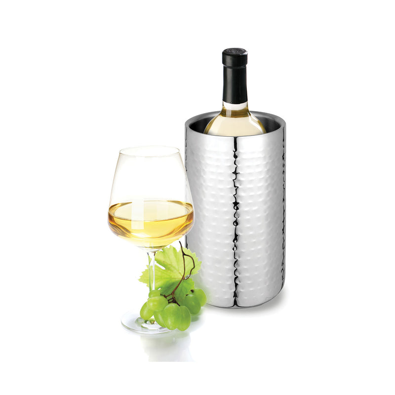 Avanti Providence Hammered Wine Bottle Cooler 12 x 20cm  S/S