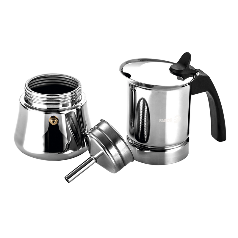 Fagor - Etnica 4 Cup Stainless Steel Espresso Maker
