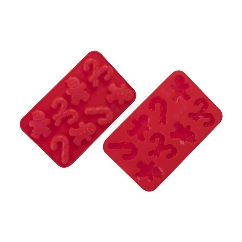 Daily Bake Silicone Gingerbread & Candy Cane Chocolate Mould Set 2