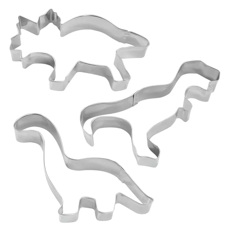 R&M - STAINLESS STEEL DINOSAUR COOKIE CUTTER SET 3