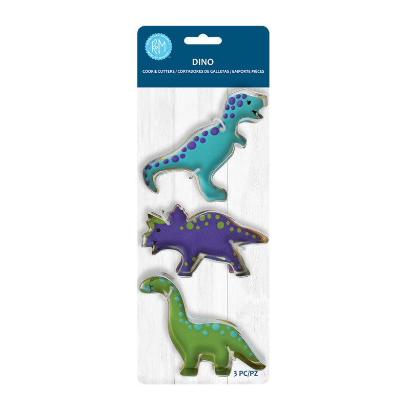 R&M - STAINLESS STEEL DINOSAUR COOKIE CUTTER SET 3