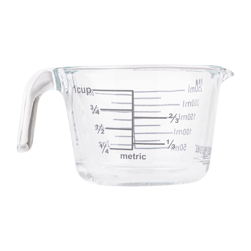 Daily Bake Borosilicate Glass Measure Jug 1 Cup/250ml