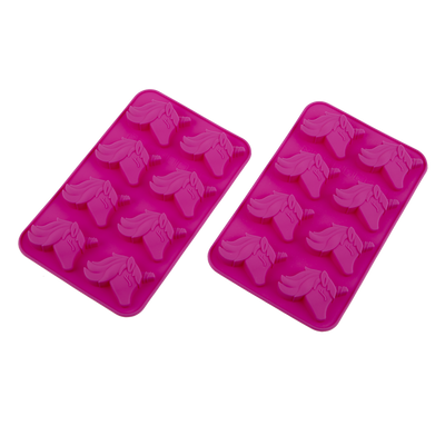 Daily Bake - Silicone Unicorn 8 Cup Chocolate Mould Set 2 - Pink