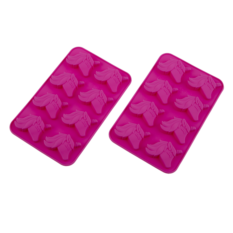 Daily Bake - Silicone Unicorn 8 Cup Chocolate Mould Set 2 - Pink