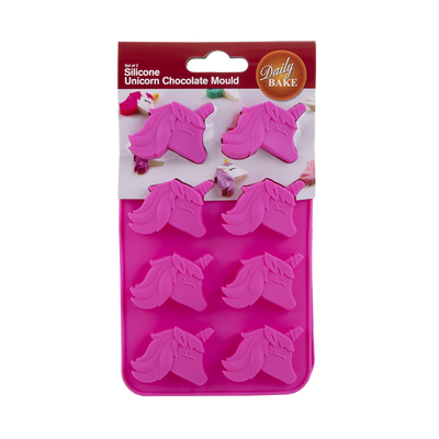 Daily Bake - Silicone Unicorn 8 Cup Chocolate Mould Set 2 - Pink