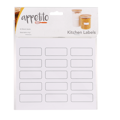 Appetito Blank Kitchen Labels Pack 45