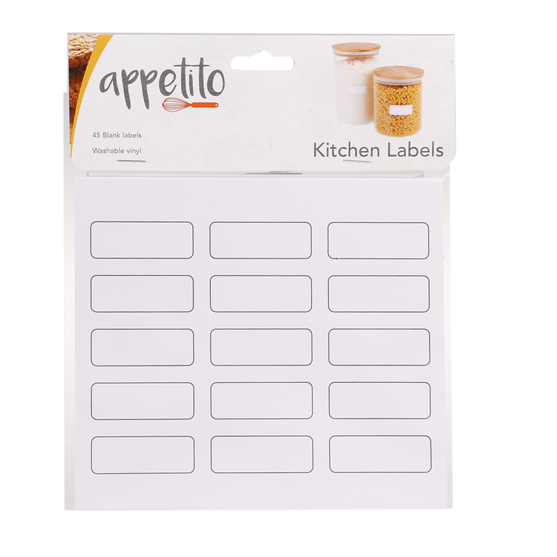 Appetito Blank Kitchen Labels Pack 45