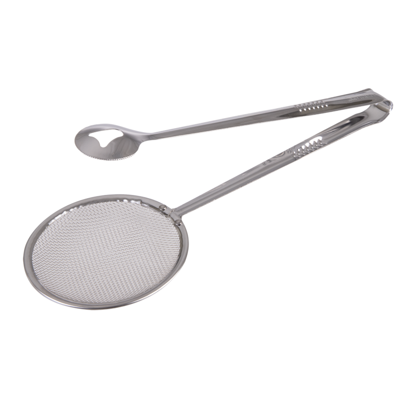 Appetito Stainless Steel Skimmer Tongs