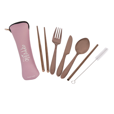 Appetito - 6 Piece Stainless Steel Traveller's Cutlery Set