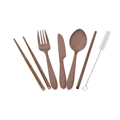 Appetito - 6 Piece Stainless Steel Traveller's Cutlery Set