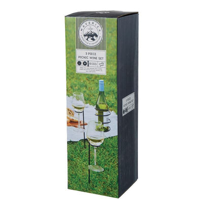 Maverick Picnic Wine Set 3pcs Black 9x9x31cm