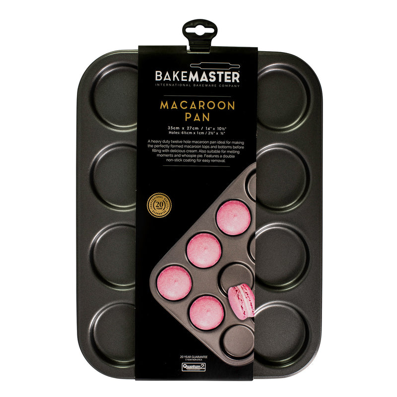 Bakemaster - 12 Cup Macaroon Pan 35x27cm Non-stick