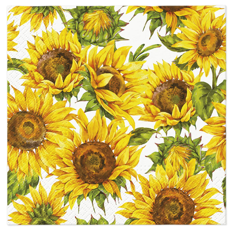 PAW Napkin, Pack of 20 (Dancing Sunflowers) - 33x33cm