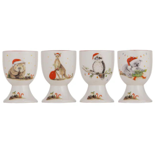 Bush Buddies Christmas Assorted Set of 4 Egg Cup