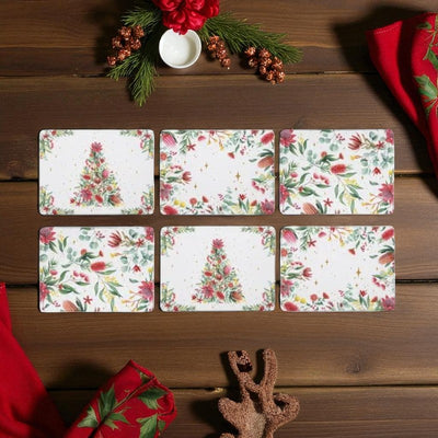 Twinkling Blooms 6pk Coaster