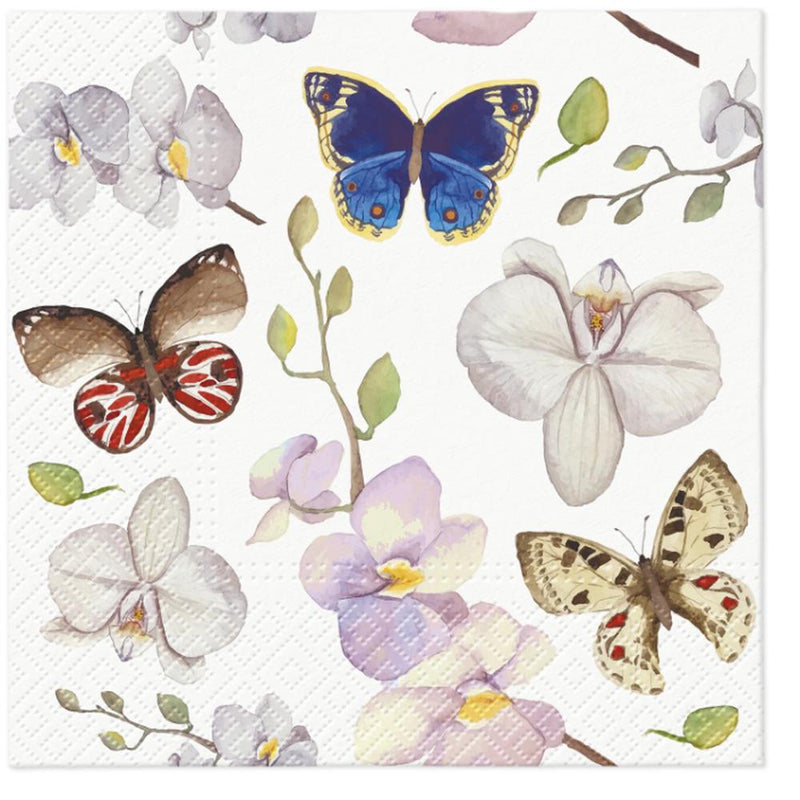 PAW Napkin, Pack of 20 (Orchidea Butterfly) - 33x33c