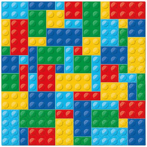 PAW Napkin, Pack of 20 (Colorful Bricks) - 33x33c