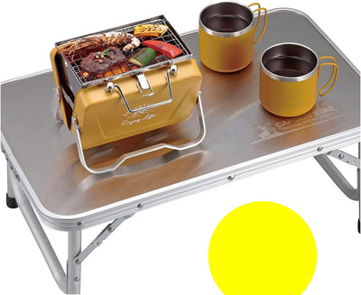 Captain Stag - Tabletop BBQ Grill V Type - Yellow (Medium)