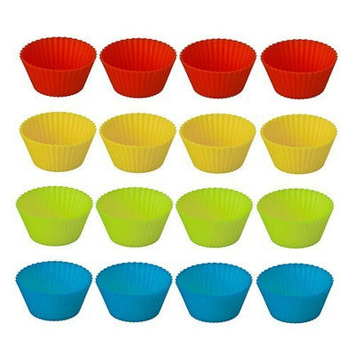 Avanti - Silicone Cupcake Cups 12 Piece Set - Red/Blue/Green/Yellow