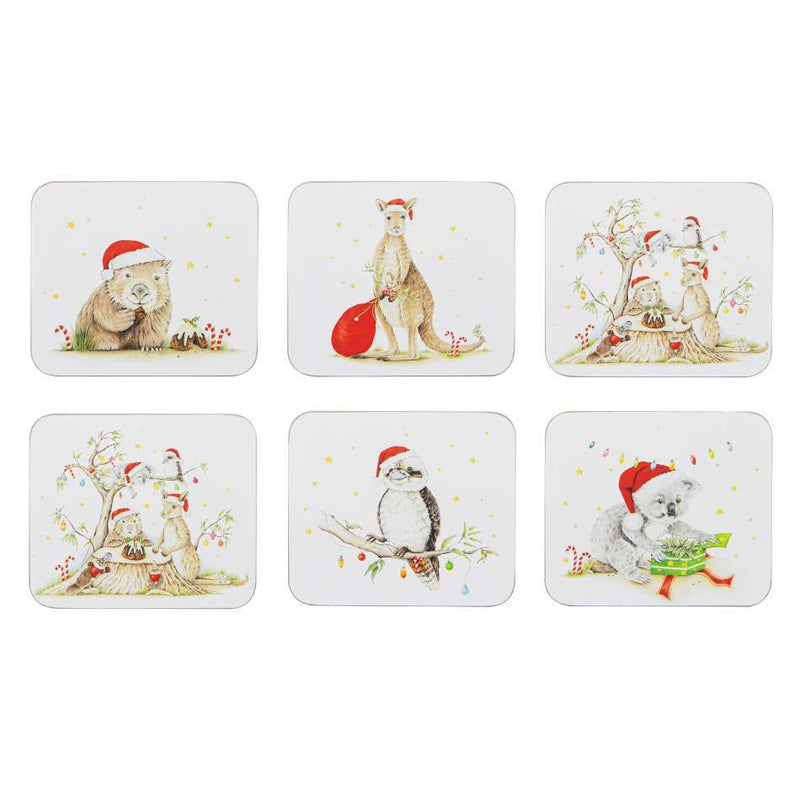 Bush Buddies Christmas Assorted 6PK Coasters