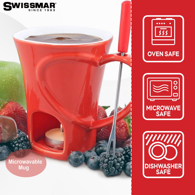 SWISSMAR S/HART 4PC CHOCOLATE FUNDU MUG