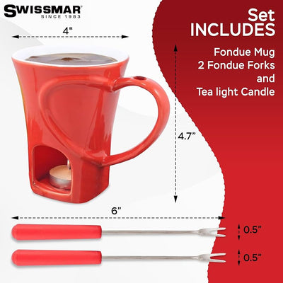 SWISSMAR S/HART 4PC CHOCOLATE FUNDU MUG