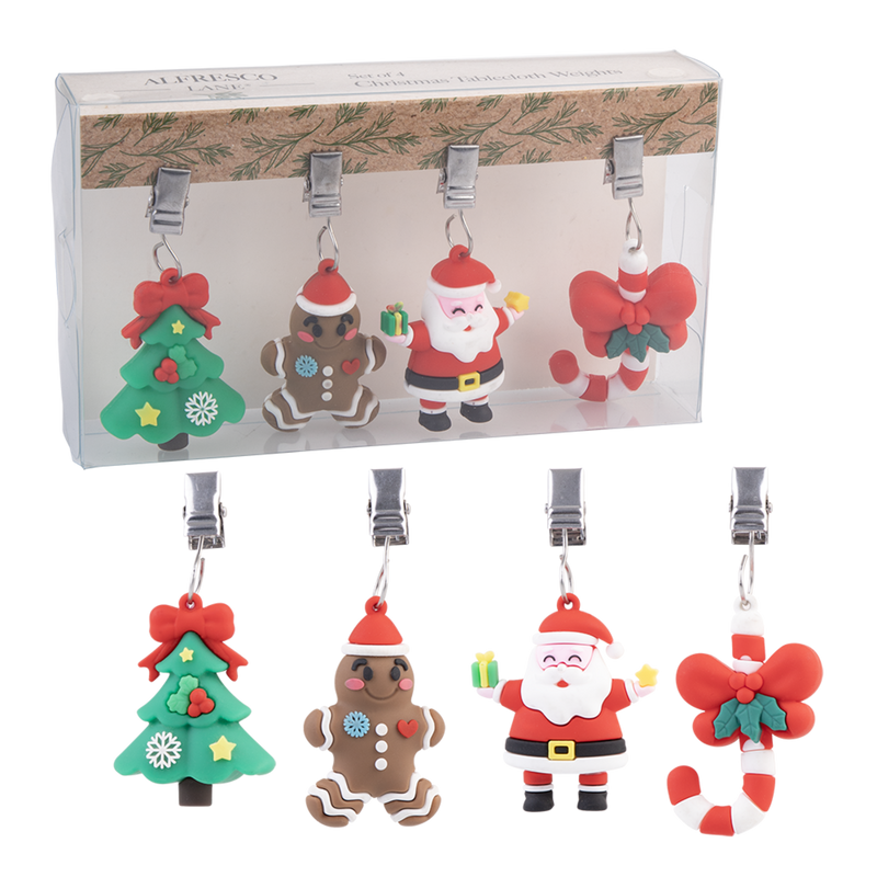 Alfresco Lane Christmas Tablecloth Weights