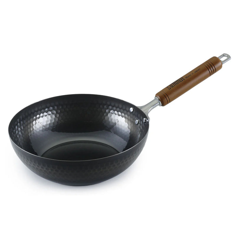 Summit Iron Hammered Beijing Flat-Bottom Wok Pan "Made in Japan"