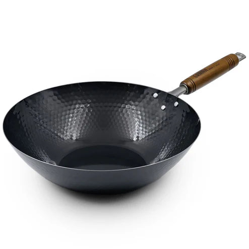 Summit Iron Hammered Beijing Flat-Bottom Wok Pan "Made in Japan"