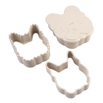 Melii Luxe 3-in-1 Animal Sandwich Cutters Set 2 - Dinosaur/Bulldog