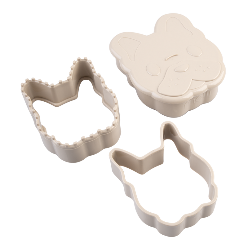 Melii Luxe 3-in-1 Animal Sandwich Cutters Set 2 - Dinosaur/Bulldog