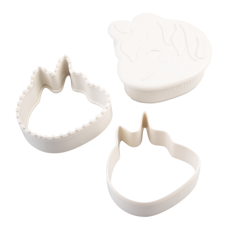 Melii Luxe 3-in-1 Animal Sandwich Cutters Set 2 - Unicorn/Cat