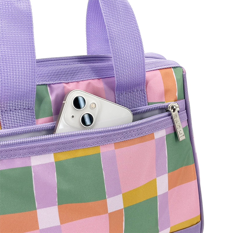 Sachi Insulated Lunch Bag - PASTEL CHECKS