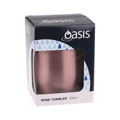Oasis - S/S Double Wall Insulated Wine Tumbler 330ml Gift Box