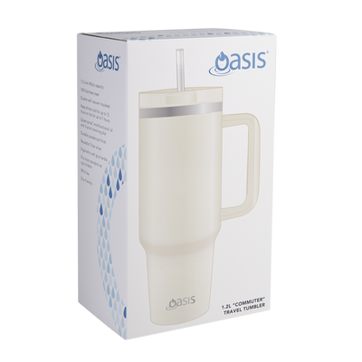 Oasis Commuter Travel Tumbler S/S Double Wall Insulated 1.2L - Alabaster