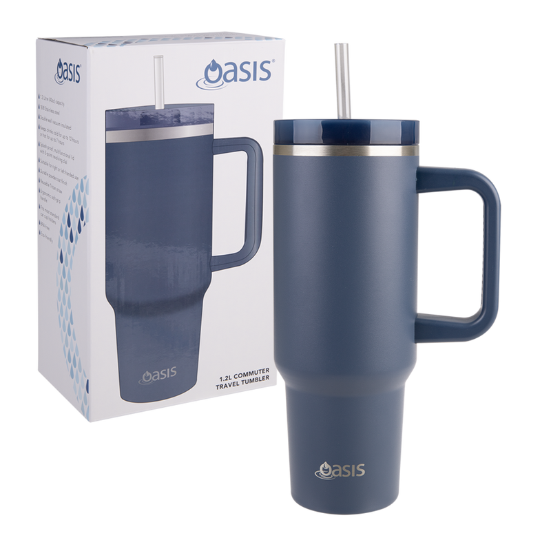 Oasis Commuter Travel Tumbler S/S Double Wall Insulated 1.2L - INDIGO