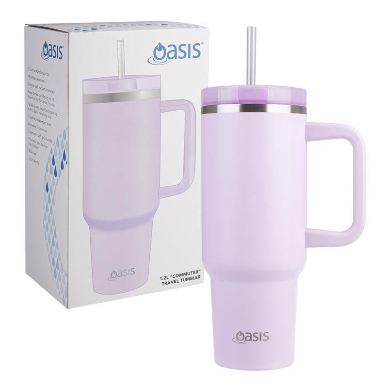 Oasis Commuter Travel Tumbler S/S Double Wall Insulated 1.2L - ORCHID