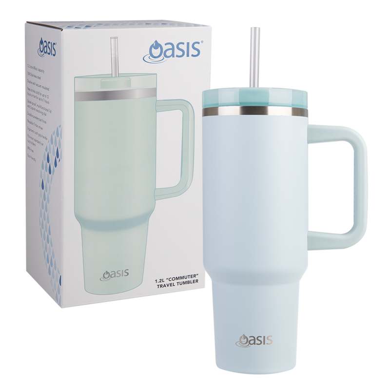 Oasis Commuter Travel Tumbler S/S Double Wall Insulated 1.2L - SEA MIST