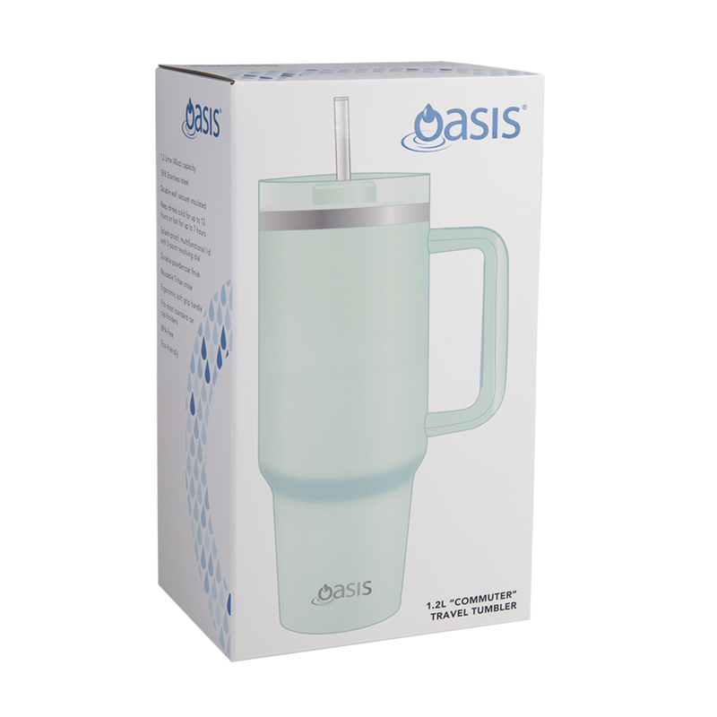 Oasis Commuter Travel Tumbler S/S Double Wall Insulated 1.2L - SEA MIST