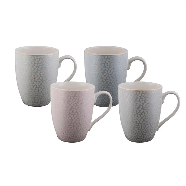 Bundanoon - Coupe Mug Set of 4 - Pastel Petals