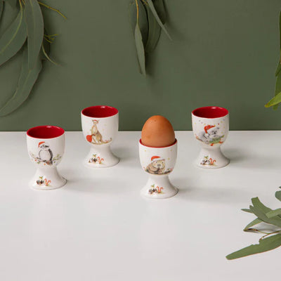 Bush Buddies Christmas Assorted Set of 4 Egg Cup