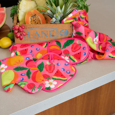 Annabel Trends Oven Mitt - Single - Linen - Tropicana